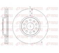 2x Disque de frein Essieu avant ventilé 61479.10 REMSA pour SEAT VW