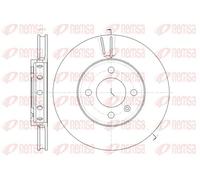 2x Disque de frein Essieu avant ventilé 61484.10 REMSA pour VW SEAT SKODA
