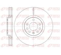 2x Disque de frein Essieu avant ventilé 61488.10 REMSA pour OPEL ASTRA H