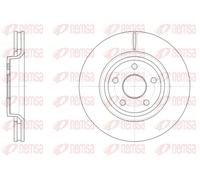 2x Disque de frein Essieu avant ventilé 61512.10 REMSA pour JEEP