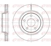 2x Disque de frein Essieu avant ventilé 61610.10 REMSA pour JEEP WRANGLER III