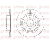 2x Disque de frein Essieu avant ventilé 61621.10 REMSA pour MITSUBISHI
