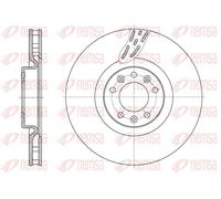 2x Disque de frein Essieu avant ventilé 61627.10 REMSA pour PEUGEOT 308 II