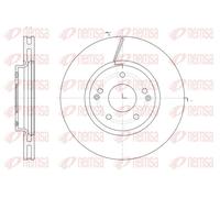 2x Disque de frein Essieu avant ventilé 61663.10 REMSA pour SSANGYONG KORANDO