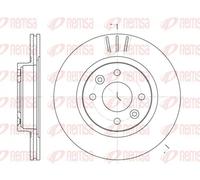 2x Disque de frein Essieu avant ventilé 6204.10 REMSA pour RENAULT ALPINE