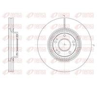 2x Disque de frein Essieu avant ventilé 62525.10 REMSA