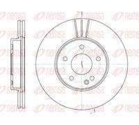 2x Disque de frein Essieu avant ventilé 6313.10 REMSA pour MERCEDES-BENZ