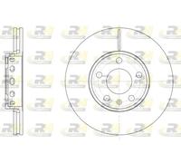 2x Disque de frein Essieu avant ventilé 6328.10 ROADHOUSE pour AUDI VW SKODA