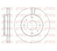 2x Disque de frein Essieu avant ventilé 6394.10 REMSA pour MITSUBISHI VOLVO SAAB