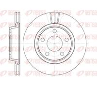 2x Disque de frein Essieu avant ventilé 6548.10 REMSA pour AUDI VW SEAT