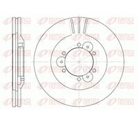 2x Disque de frein Essieu avant ventilé 6560.10 REMSA pour OPEL ISUZU