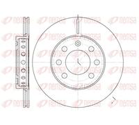 2x Disque de frein Essieu avant ventilé 6595.00 REMSA pour VW AUDI