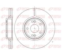 2x Disque de frein Essieu avant ventilé 6612.10 REMSA pour RENAULT LAGUNA II