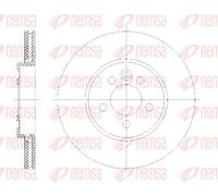 2x Disque de frein Essieu avant ventilé 6614.10 REMSA pour ROVER MG