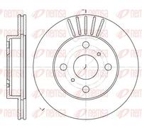 2x Disque de frein Essieu avant ventilé 6618.10 REMSA pour TOYOTA YARIS