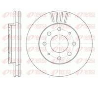 2x Disque de frein Essieu avant ventilé 6625.10 REMSA pour MITSUBISHI VOLVO KIA