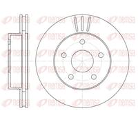 2x Disque de frein Essieu avant ventilé 6626.10 REMSA pour JEEP CHEROKEE