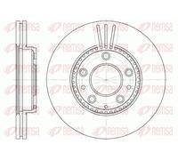 2x Disque de frein Essieu avant ventilé 6673.10 REMSA pour MAZDA 6 Hatchback