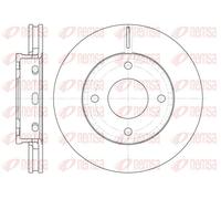 2x Disque de frein Essieu avant ventilé 6680.10 REMSA pour SMART MITSUBISHI