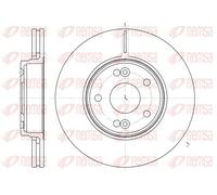 2x Disque de frein Essieu avant ventilé 6697.10 REMSA pour RENAULT LAGUNA II