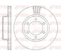 2x Disque de frein Essieu avant ventilé 6706.10 REMSA pour TOYOTA