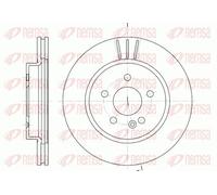 2x Disque de frein Essieu avant ventilé 6782.10 REMSA pour MERCEDES-BENZ