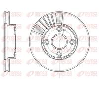 2x Disque de frein Essieu avant ventilé 6834.10 REMSA pour MAZDA 323 S IV DEMIO