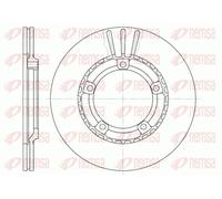 2x Disque de frein Essieu avant ventilé 6870.10 REMSA pour HYUNDAI H100 Fourgon