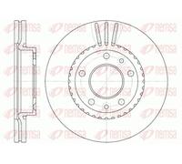 2x Disque de frein Essieu avant ventilé 6888.10 REMSA pour KIA CARNIVAL I