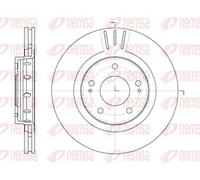 2x Disque de frein Essieu avant ventilé 6896.10 REMSA pour MITSUBISHI CITROËN
