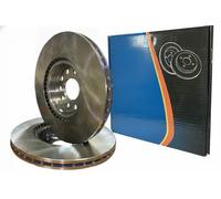 2x Disque de frein Essieu avant ventilé de l'extérieur 6045995 KRAFT AUTOMOTIVE