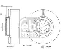 FEBI BILSTEIN Disque de frein 179497 ventilé avant 1 pièce