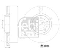 2x Disque de frein Essieu avant ventilé de l'intérieur 43926 FEBI BILSTEIN