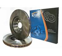 2x Disque de frein Essieu avant ventilé de l'intérieur 6041214 KRAFT AUTOMOTIVE