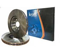 2x Disque de frein Essieu avant ventilé de l'intérieur 6042770 KRAFT AUTOMOTIVE