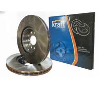 2x Disque de frein Essieu avant ventilé de l'intérieur 6042780 KRAFT AUTOMOTIVE