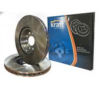 2x Disque de frein Essieu avant ventilé de l'intérieur 6043095 KRAFT AUTOMOTIVE