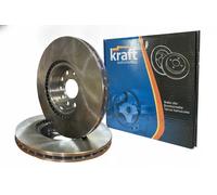 2x Disque de frein Essieu avant ventilé de l'intérieur 6048006 KRAFT AUTOMOTIVE