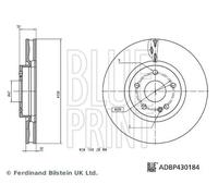 BLUE PRINT ADBP430184 Disque de frein