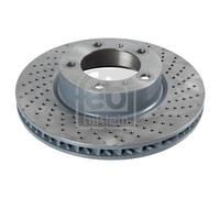 2x Disque de frein FEBI BILSTEIN 108214 convient pour PORSCHE