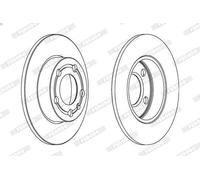 2X Disque de frein FERODO DDF1233C pour VW POLO (6N2) 1.4 1999-2001