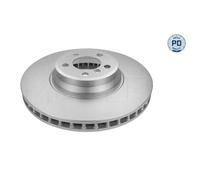Meyle Disque de frein 383 521 3076/PD – essieu avant ventilé – 2x pour BMW 7