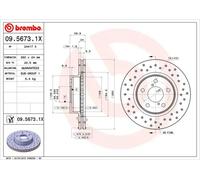 Disque de frein BREMBO XTRA LINE BREMBO 09.5673.1X, 1 pièce