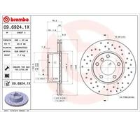 Disque de frein BREMBO XTRA LINE BREMBO 09.6924.1X, 1 pièce