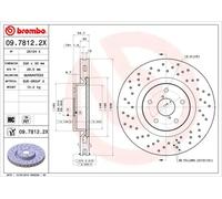 2x Disque de frein perforé/ventilé de l'intérieur 09.7812.2X BREMBO pour SUBARU