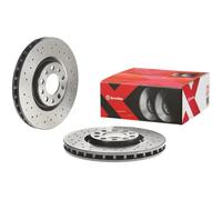 2x Disque de frein perforé/ventilé de l'intérieur 09.9363.2X BREMBO pour JEEP