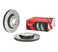 2x Disque de frein perforé/ventilé de l'intérieur 09.A417.1X BREMBO pour TOYOTA