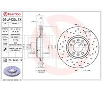 BREMBO 09.A430.1X Disque de frein
