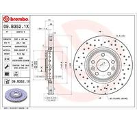 2x Disque de frein perforé/ventilé de l'intérieur 09.B352.1X BREMBO pour RENAULT