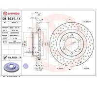 BREMBO 09.B634.1X Disque de frein